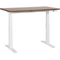 Beliani Schreibtisch Braun & Weiß Holz, 120x63x72 cm Arbeitszimmer,