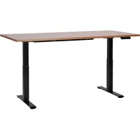 Beliani Schreibtisch Braun/Schwarz Melamin 160x72cm Elektrisch Höhenverstellbar Rechteckig mit