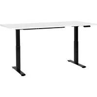 Beliani Schreibtisch Weiß Schwarz Holz, 180x63x72 cm Arbeitszimmer, Schreibtische,