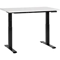 Beliani Schreibtisch Weiß Schwarz Holz, 120x63x72 cm Arbeitszimmer, Schreibtische,