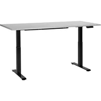 Beliani Schreibtisch Grau Schwarz Holz, 180x63x72 cm Arbeitszimmer, Schreibtische,
