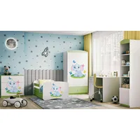 99rooms Dreams Motiv VI Kinderzimmer-Set Weiß Hellgrün 70x140 cm