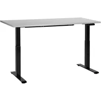 Beliani Schreibtisch Grau Schwarz Holz, 160x63x72 cm Arbeitszimmer, Schreibtische,