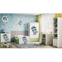 99rooms Dreams Motiv XII Kinderzimmer-Set Weiß Hellgrün 80x180 cm