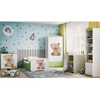 99rooms Dreams Motiv X Kinderzimmer-Set Weiß Hellgrün 80x180 cm
