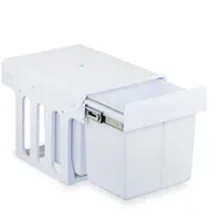 Relaxdays Einbaumülleimer 30 l Weiß