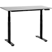 Beliani Schreibtisch Grau/Schwarz Melamin 120x72cm Elektrisch höhenverstellbar Rechteckig mit