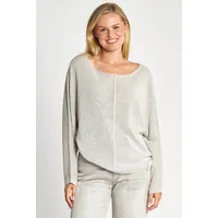 Zhrill Damen Pullover grau Leichter Glattstrick ZHLUNI ZK125737-N228, Größe:M