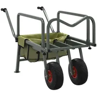 VidaXL Angelwagen Grün mit 2 Rädern Pulverbeschichteter Stahl