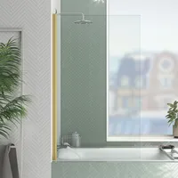 Marwell Badewannenfaltwand Golden Touch 140x80cm Gold - Duschwand für