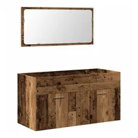 VidaXL Badschrank mit Spiegel 1-tlg. Braun