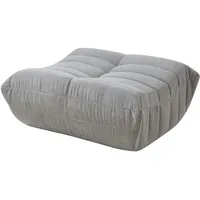 [en.casa] Fußhocker Kodsø 35x80x65 cm Mikrofaser Grau