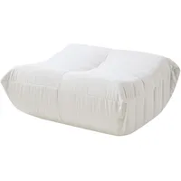 [en.casa] Hocker, Fusshocker Kodsø 35x80x65 cm Mikrofaser Beige
