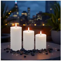 Spetebo Outdoor LED Kerzen mit Timer und Flammen Effekt