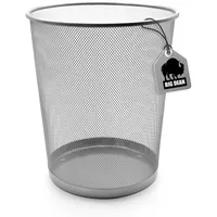 BigDean Papierkorb 20 l Silber