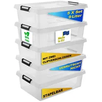 Gardissimo 5 er Set Aufbewahrungsbox mit Deckel Clip 9