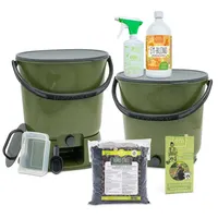 Fischer's em-chiemgau Komposter Restemeister Bokashi-Set, (Spar-Set, Nachhaltige Küchenabfallverwertung &