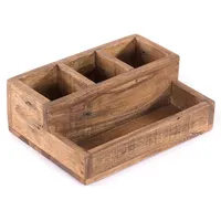 DESIGN DELIGHTS Schreibtisch-Organizer, Natur, Holz, 34x11x23 cm, Arbeitszimmer, Schreibtische
