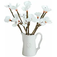 Loberon Deko-Blume 6er Set Xivale, Naturgetreue Magnolien, Immer Blühend,