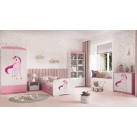 99rooms Dreams Motiv V Kinderzimmer-Set Weiß Rosa 80x160 cm