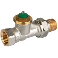 RESIDEO Thermostatventilkörper LX Messing vernickelt, Durchgang, 1/2" V2000DLX15