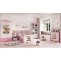 99rooms Dreams Motiv X Kinderzimmer-Set Weiß Rosa 80x180 cm