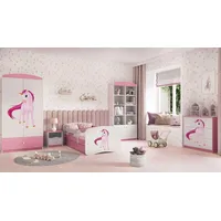 99rooms Dreams Motiv V Kinderzimmer-Set Weiß Rosa 70x140 cm