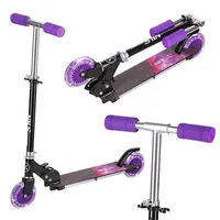 Nils Extreme HD025 Schwarz Lila Faltroller | LED-Plattform &