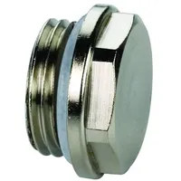 Flamco Blindstopfen Standard G 3/8" Außengewinde Messing vernickelt