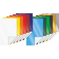 Brunnen Heyda Glanzpapier-Bastelmappe (Buntpapier) | 18,5×29,5 cm, 12 Blatt,