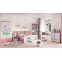 99rooms Dreams Motiv VI Kinderzimmer-Set Weiß Rosa 70x140 cm