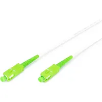 Digitus DK-2922A-05-SCA-SX Glasfaser LWL, Glasfaser Anschlusskabel 500cm Weiß, Grün,