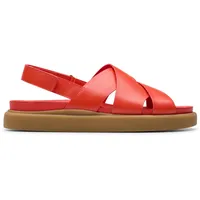 CLARKS Femme Aristella Sun Sandale, Bright Red Lea, 38