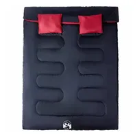 VidaXL Doppelschlafsack mit Kissen Erwachsene Camping 3-4 Jahreszeiten