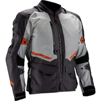 Leatt adventure Leatt Flowtour 5.5 Textiljacke wasserdicht - Hellgrau/Dunkelgrau/Orange