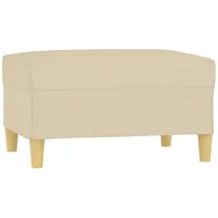 VidaXL Fußhocker Creme 70x55x41 cm Stoff