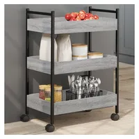 VidaXL Küchenwagen Grau Sonoma 50x30x70 cm Holzwerkstoff