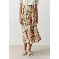 More & More Maxirock in painted flowers print |