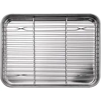 Backblech 10 254 cm Toaster und Rack Edelstahl Bratpfanne