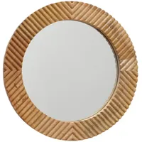 Boltze Runder Spiegel im Mangoholzrahmen luke, ø 56 cm