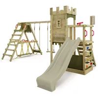 FATMOOSE Spielturm Ritterburg BoldBaron mit Schaukel SurfSwing, 10-jährige Garantie,