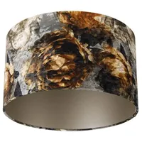 QAZQA Velours Lampenschirm Blumenmuster 35/35/20