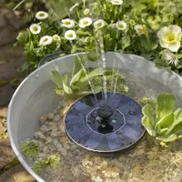 GORANDO LED Solar Teichpumpe bunt leuchtend schwimmend Fontäne Springbrunnen