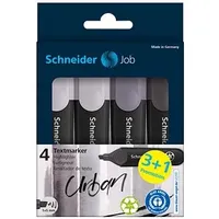 Schneider 3 + 1 GRATIS: Schneider Job Textmarker farbsortiert,