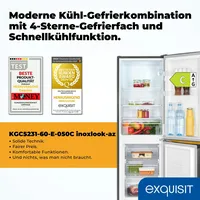 GGV Exquisit Exquisit Kühl-Gefrierkombination, Kühlschrank mit Gefrierfach, 4-Sterne-Gefrieren, 157