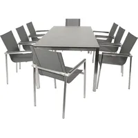 DEGAMO Melbourne Set 9-tlg. Grau/Silber