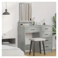 VidaXL Schminktisch mit Schubladen Betongrau 50x41x140 cm