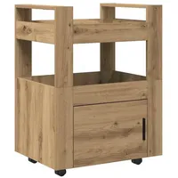 VidaXL Küchenwagen Artisan Eiche 60x45x80 cm Holzwerkstoff