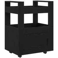 VidaXL Küchenwagen Schwarz Eiche 60x45x80 cm Holzwerkstoff