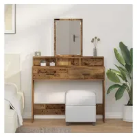 VidaXL Schminktisch mit Schubladen Altholz 100 x 41 x